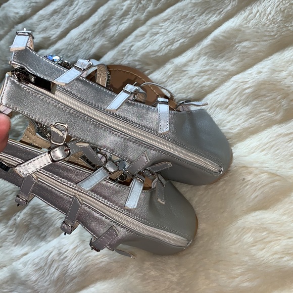 Size 10 Strappy boots sandals Bling sparkling Glam jewelled boot sandals 42 - Picture 8 of 12